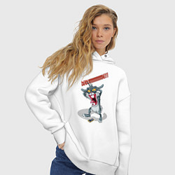 Толстовка оверсайз женская Дедлайн кролик, цвет: белый — фото 2