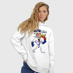 Толстовка оверсайз женская Sega Jim, цвет: белый — фото 2