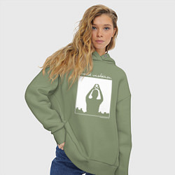 Толстовка оверсайз женская Depeche Mode world violation, цвет: авокадо — фото 2