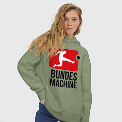 Толстовка оверсайз женская Bundes machine football, цвет: авокадо — фото 2