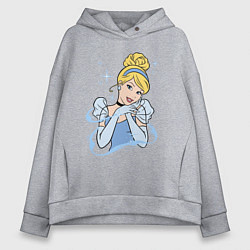 Толстовка оверсайз женская Золушка - big pictures, цвет: меланж