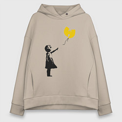 Толстовка оверсайз женская Wu-Tang Banksy, цвет: миндальный