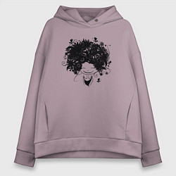 Толстовка оверсайз женская Spring girl, цвет: сиреневый