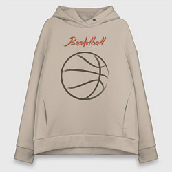 Толстовка оверсайз женская Basketball vibe, цвет: миндальный