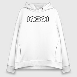 Толстовка оверсайз женская Inzoi белый логотип, цвет: белый