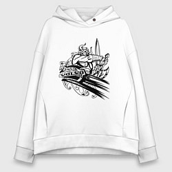 Толстовка оверсайз женская Вольво viking, цвет: белый