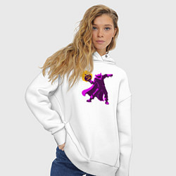 Толстовка оверсайз женская Halloween fire, цвет: белый — фото 2