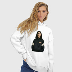 Толстовка оверсайз женская Bones спортивный стиль, цвет: белый — фото 2