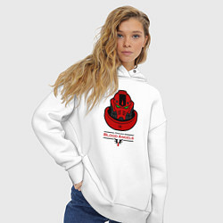 Толстовка оверсайз женская Вархаммер - Кровавые Ангелы, цвет: белый — фото 2