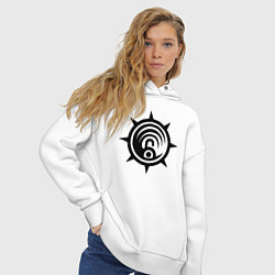 Толстовка оверсайз женская Уборщики лого Гачиакута, цвет: белый — фото 2