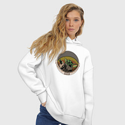 Толстовка оверсайз женская Master Yoda, цвет: белый — фото 2