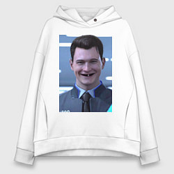 Толстовка оверсайз женская Коннор мем, цвет: белый