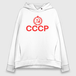 Толстовка оверсайз женская Мы из страны СССР, цвет: белый