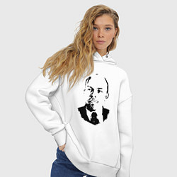 Толстовка оверсайз женская Lenin USSR, цвет: белый — фото 2