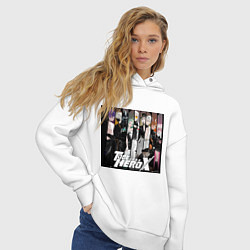 Толстовка оверсайз женская Быть героем Икс персонажи, цвет: белый — фото 2