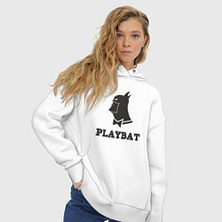 Толстовка оверсайз женская Playbat, цвет: белый — фото 2