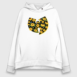 Толстовка оверсайз женская Wu-Tang flowers, цвет: белый
