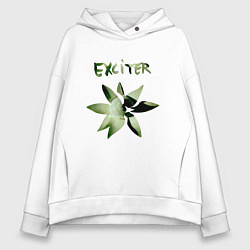 Толстовка оверсайз женская Depeche Mode - Exciter Flower, цвет: белый