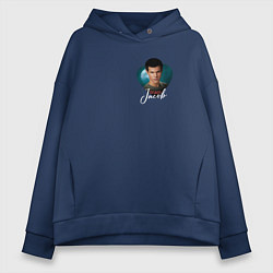 Толстовка оверсайз женская Team Jacob, цвет: тёмно-синий
