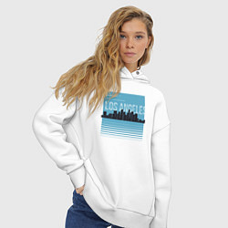 Толстовка оверсайз женская Los Angeles city, цвет: белый — фото 2