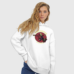 Толстовка оверсайз женская Skullrider, цвет: белый — фото 2