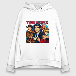 Толстовка оверсайз женская Twin Peaks Multi, цвет: белый