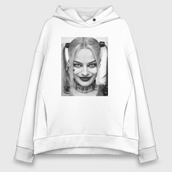 Толстовка оверсайз женская Харли Квинн - Марго Робби, цвет: белый
