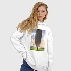 Толстовка оверсайз женская Прибытие, цвет: белый — фото 2