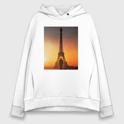 Толстовка оверсайз женская Джон Уик в Париже, цвет: белый