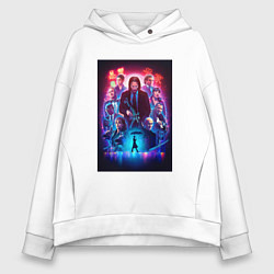 Толстовка оверсайз женская John Wick movie, цвет: белый