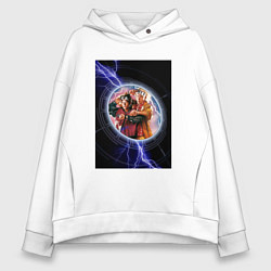 Толстовка оверсайз женская Марти и Док, цвет: белый