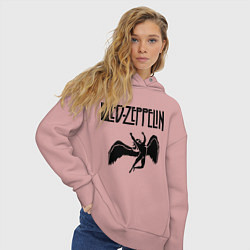 Толстовка оверсайз женская Led Zeppelin, цвет: пыльно-розовый — фото 2