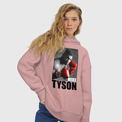 Толстовка оверсайз женская Mike Tyson, цвет: пыльно-розовый — фото 2