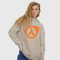 Толстовка оверсайз женская Half-Life 3, цвет: миндальный — фото 2