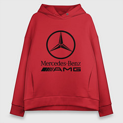 Толстовка оверсайз женская AMG, цвет: красный