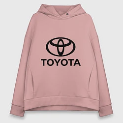 Толстовка оверсайз женская Toyota Logo, цвет: пыльно-розовый