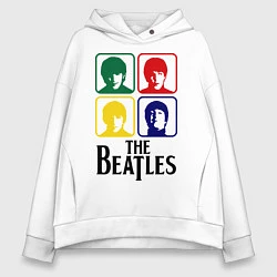 Толстовка оверсайз женская The Beatles: Colors, цвет: белый