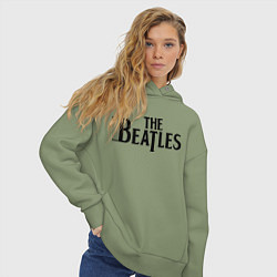 Толстовка оверсайз женская The Beatles, цвет: авокадо — фото 2