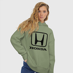 Толстовка оверсайз женская Honda logo, цвет: авокадо — фото 2