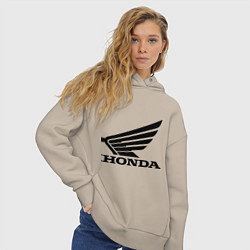 Толстовка оверсайз женская Honda Motor, цвет: миндальный — фото 2