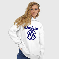 Толстовка оверсайз женская Volkswagen Das Auto, цвет: белый — фото 2
