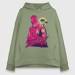 Толстовка оверсайз женская Hooking Over People?, цвет: авокадо