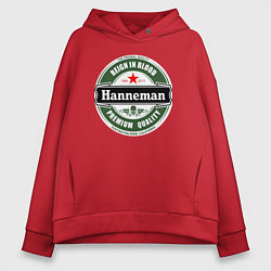 Толстовка оверсайз женская Hanneman, цвет: красный