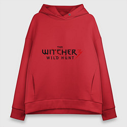 Толстовка оверсайз женская The Witcher 3, цвет: красный