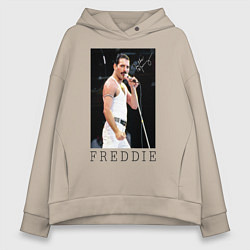 Толстовка оверсайз женская Queen: Freddie, цвет: миндальный