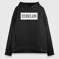 Толстовка оверсайз женская 30 STM: Echelon, цвет: черный