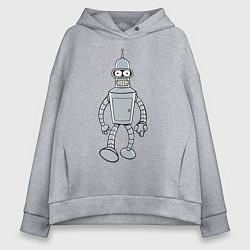 Толстовка оверсайз женская Iron Bender, цвет: меланж