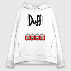 Толстовка оверсайз женская DUFF-Man, цвет: белый