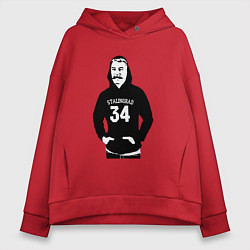 Толстовка оверсайз женская Stalingrad 34, цвет: красный