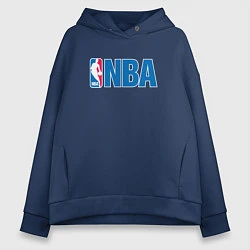 Толстовка оверсайз женская NBA, цвет: тёмно-синий